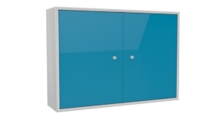 Tool cabinet on wall Storit Szw080 600x800x200 mm, RAL7035/5012 - Storit