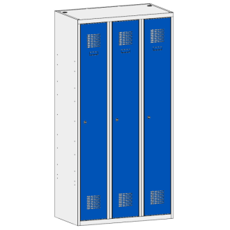 Шкаф для одежды 3×300мм, RAL7035/5010 - Storit