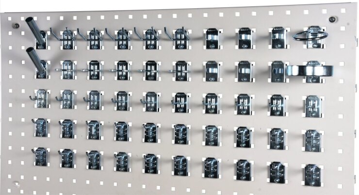 Set of perforated panel accessories (50 different accessories) - Storit