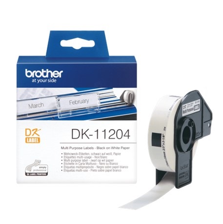 Label Roll Brother 17x54mm, black text on white - Storit