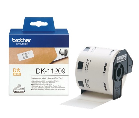 Label Roll Brother 29x62mm, black text on white - Storit