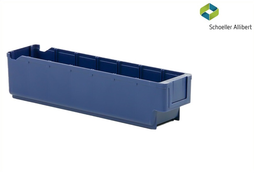 Shelf bin 400x94x82 mm, blue - Storit
