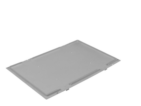 Plastic Euro box lid 400x300x27 mm, grey - Storit