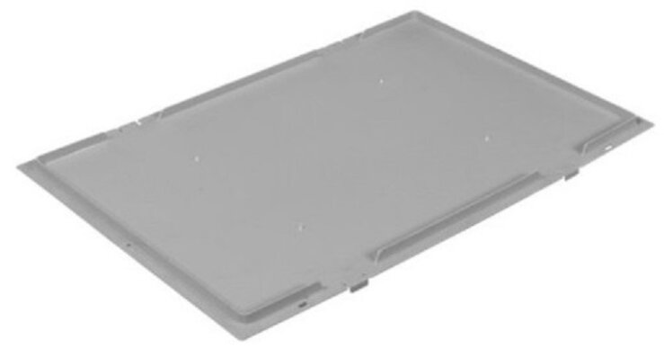 Plastic Euro box lid 400x300x27 mm, grey - Storit