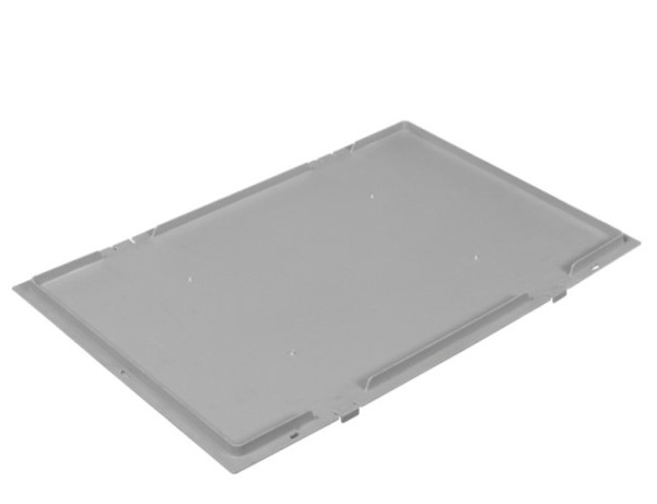 Plastic Euro box lid 600x400x27 mm, grey - Storit
