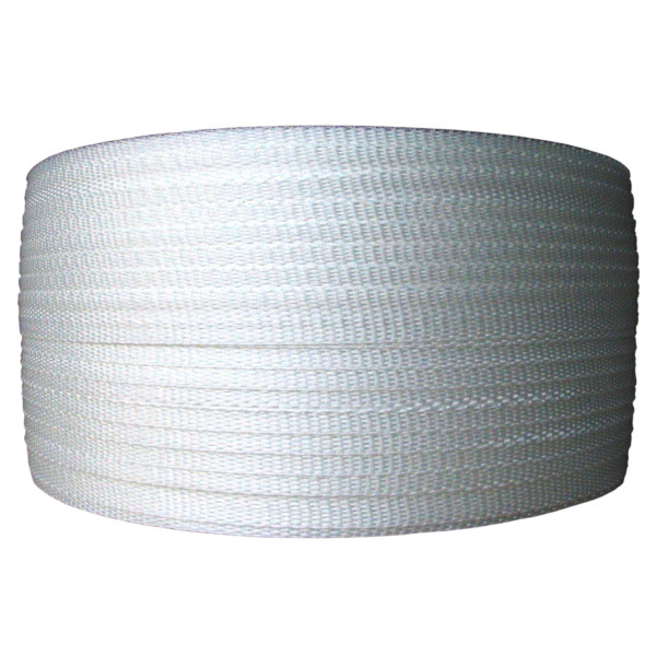 Тканая полиэстеровая текстильная упаковочная лента GW-60 PES, 19 мм, в рулоне 600 м, белая - Storit