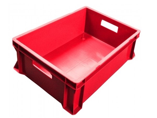 Plastic Euro box 600x400x150 mm, red - Storit