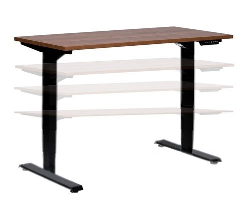 Adjustable office desk 1600×800 mm, black - Storit