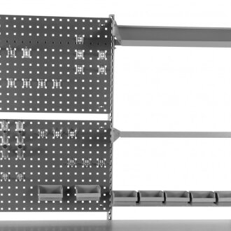 Perforated panel with accessories for 2000mm workshop tables - Storit