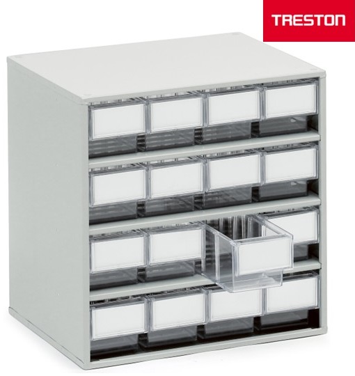 Shelf bin cabinet 300x400x395 mm, 1630 crystal clear - Storit