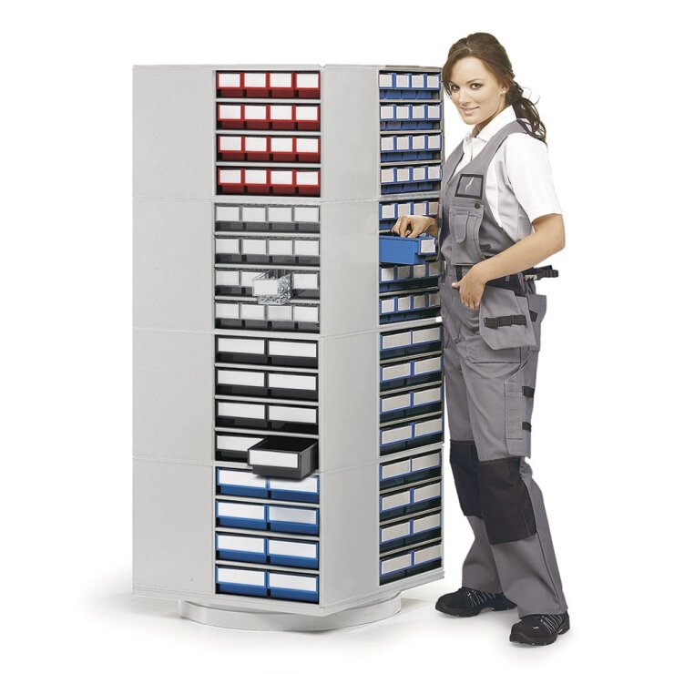 Shelf bin cabinet 300x400x395 mm, 0830 grey - Storit
