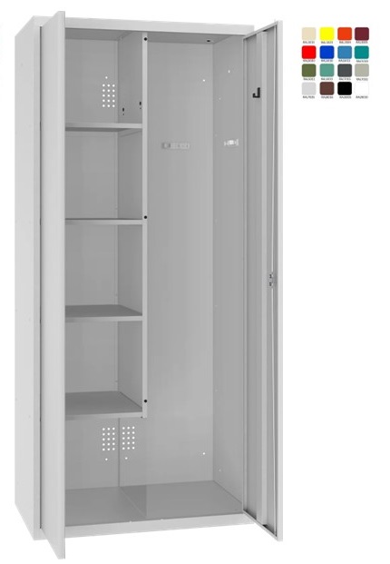 Шкаф Storit 82 для уборочного инвентаря 1800x800x500 мм, RAL7035/7035 - Storit