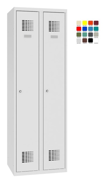 Шкаф Storit для одежды 2×300 мм, RAL7035/7035 - Storit