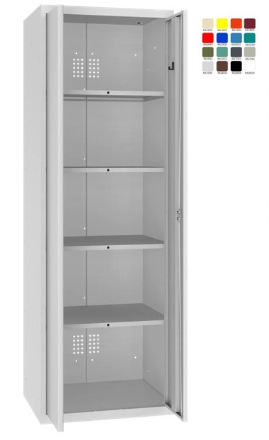 Шкаф Storit 60 для уборочного инвентаря 1800x600x500 мм, RAL7035/7035 - Storit