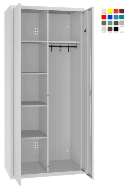 Шкаф Storit 81 для уборочного инвентаря 1800x800x500 мм, RAL7035/7035 - Storit