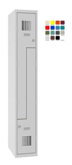 Wardrobe locker S 1×300 mm, RAL7035/7035 - Storit