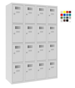 Compartment locker 4x300mm x4, RAL7035/7035 - Storit