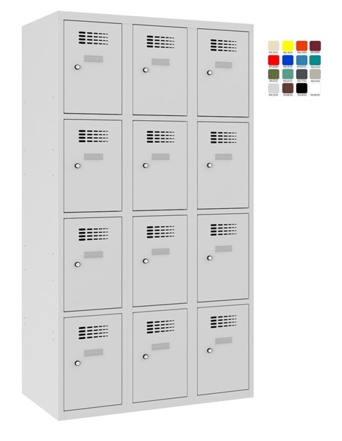 Compartment locker Storit 3x400mm x4, RAL7035/7035 - Storit