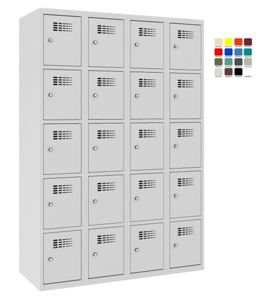 Шкаф Storit для хранения вещей 4×300мм x5, RAL7035/7035 - Storit
