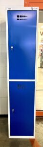 Compartment locker 1x400mm x2, RAL7035/5010, DEFECTIVE - Storit