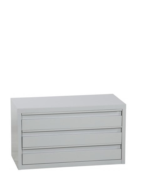 Drawer unit 414x722x346 mm for filing cabinet Swed, grey - Storit