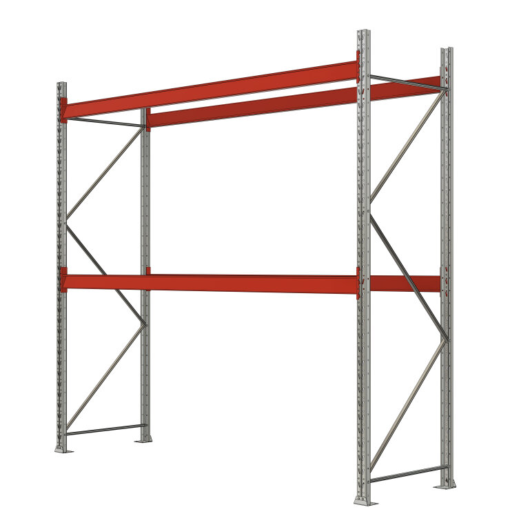 Складской стеллаж Bränne 3500x3600x1100мм, базовая часть (4x655kg/3×875кг) - Storit