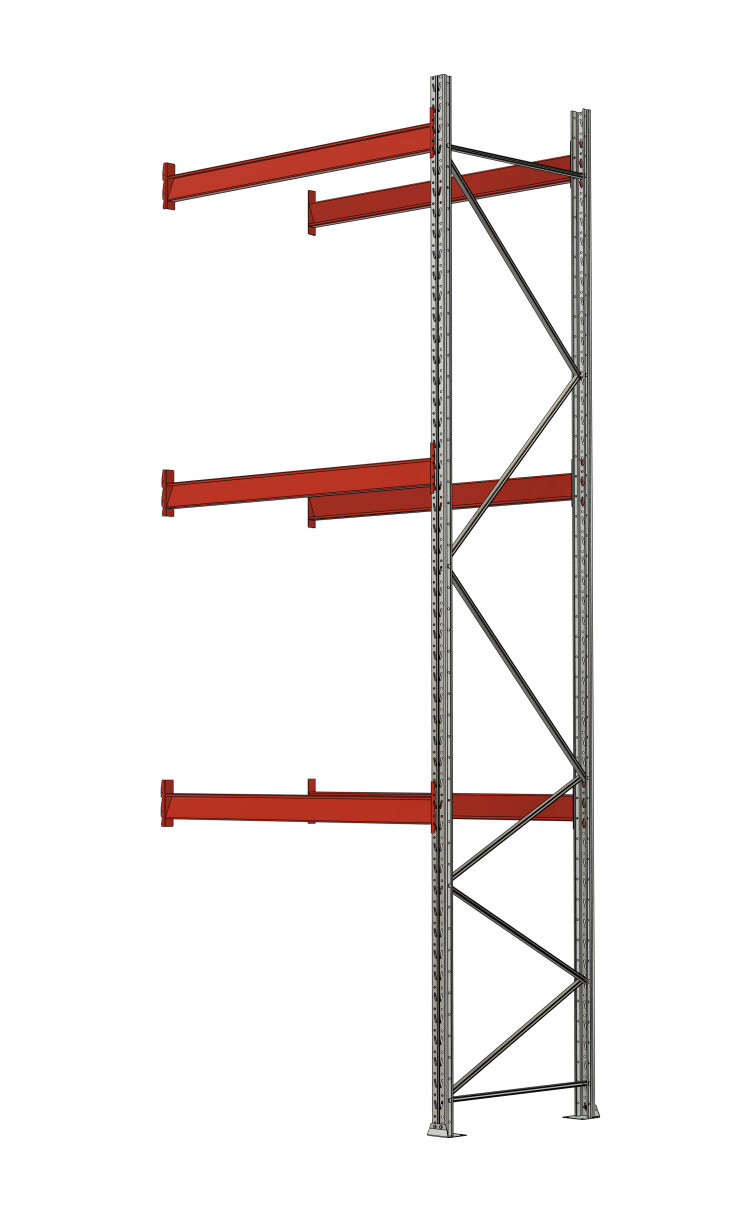 Kuormalavahyll Bränne 5000x1850x1100mm, jatko-osa (2x1600kg) - Storit