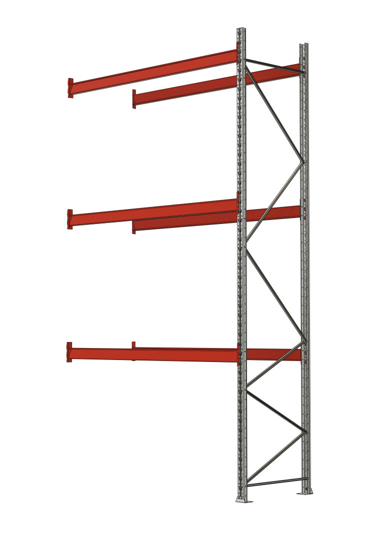 Pallet rack Bränne 5000x2750x1100mm, extension (3x760kg) - Storit