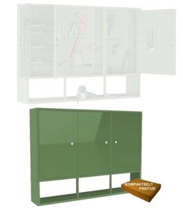 Tool cabinet on wall Storit Szw122 800x1200x200 mm, RAL6011/6011 - Storit