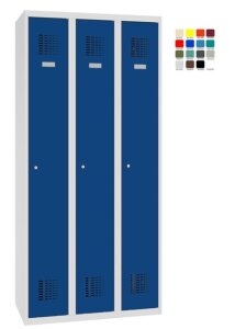 Шкаф для одежды 3×300мм, RAL7035/5010 - Storit