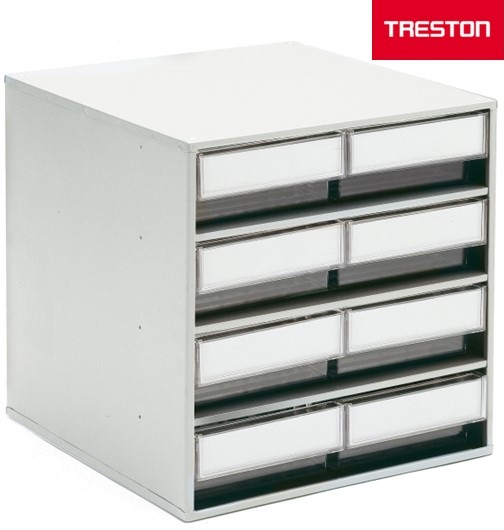 Shelf bin cabinet 400x400x395 mm, 0840 crystal clear - Storit