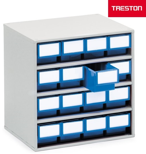 Shelf bin cabinet 300x400x395 mm, 1630 blue - Storit