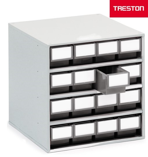 Shelf bin cabinet 400x400x395 mm, 1640 grey - Storit