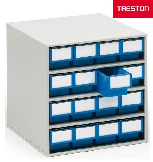 Shelf bin cabinet 400x400x395 mm, 1640 blue - Storit