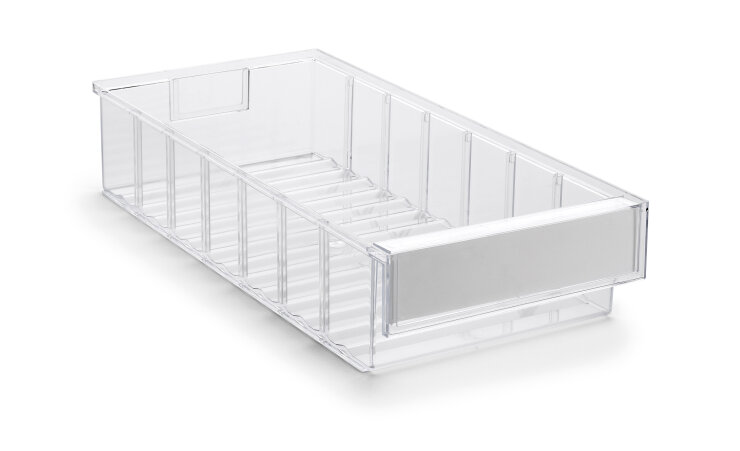 Shelf bin cabinet 400x400x395 mm, 0840 crystal clear - Storit