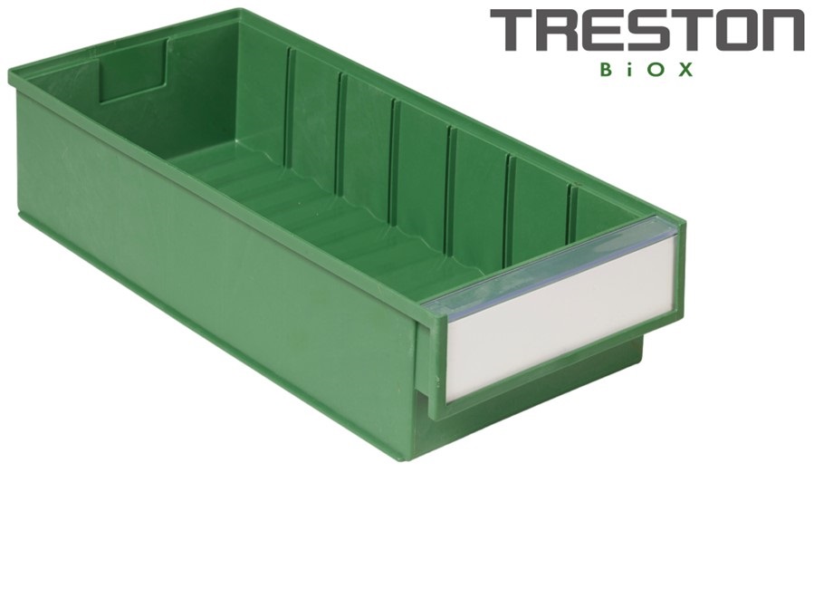 BiOX shelf bin 400x186x82 mm, 4020  green - Storit