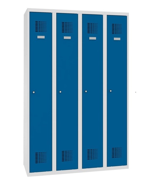 Wardrobe locker Storit 4×300 mm, RAL7035/5010 - Storit
