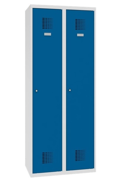 Wardrobe locker Storit 2×400 mm, RAL7035/5010 - Storit