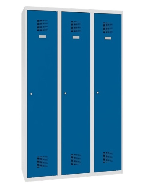 Wardrobe locker Storit 3×400 mm, RAL7035/5010 - Storit