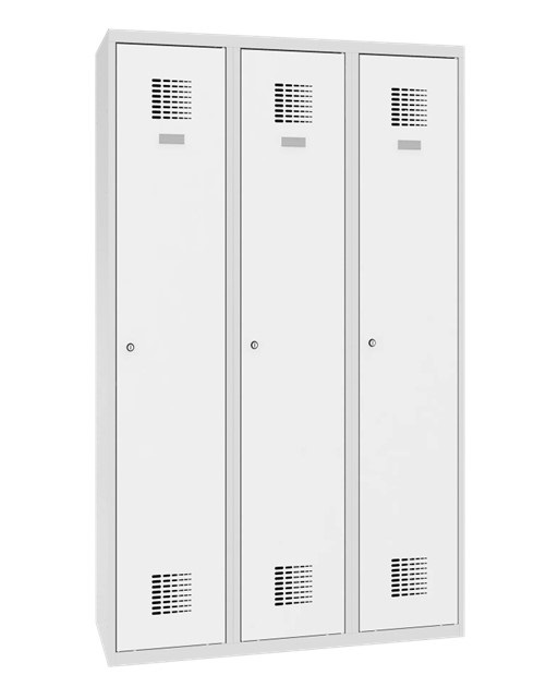 Wardrobe locker Storit 3×400 mm, RAL7035/9010 - Storit