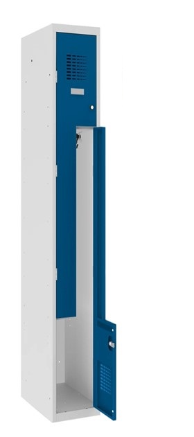 Riidekapp Storit S-uksega 1×300 mm, RAL7035/5010 - Storit