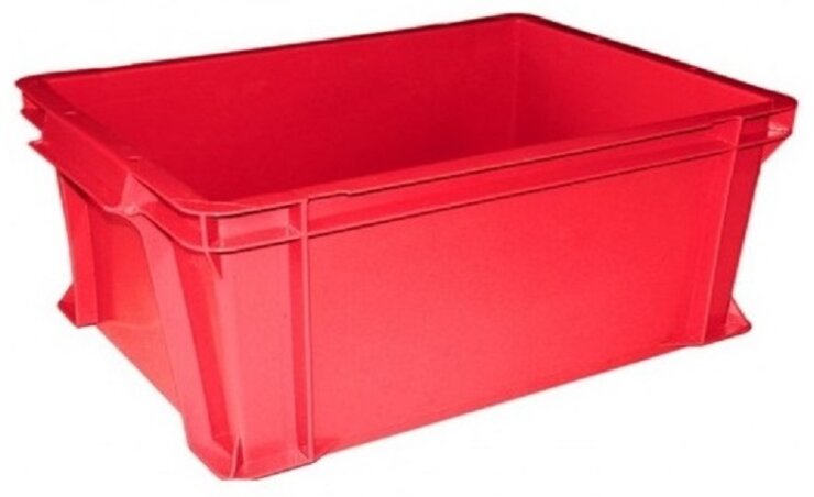Plastic Euro box 400x300x230 mm, red - Storit