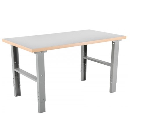 Työpöytä ESW 1600x800x740-1015 mm, laminaattipäällys - Storit