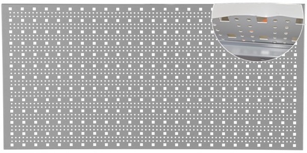 Perforated panel 1950×900 mm, grey, defective - Storit