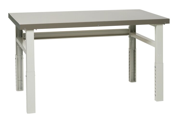 Työpöytä 2000×750 mm, korkeussäädettävä, teräspäällinen 1,5mm - Storit