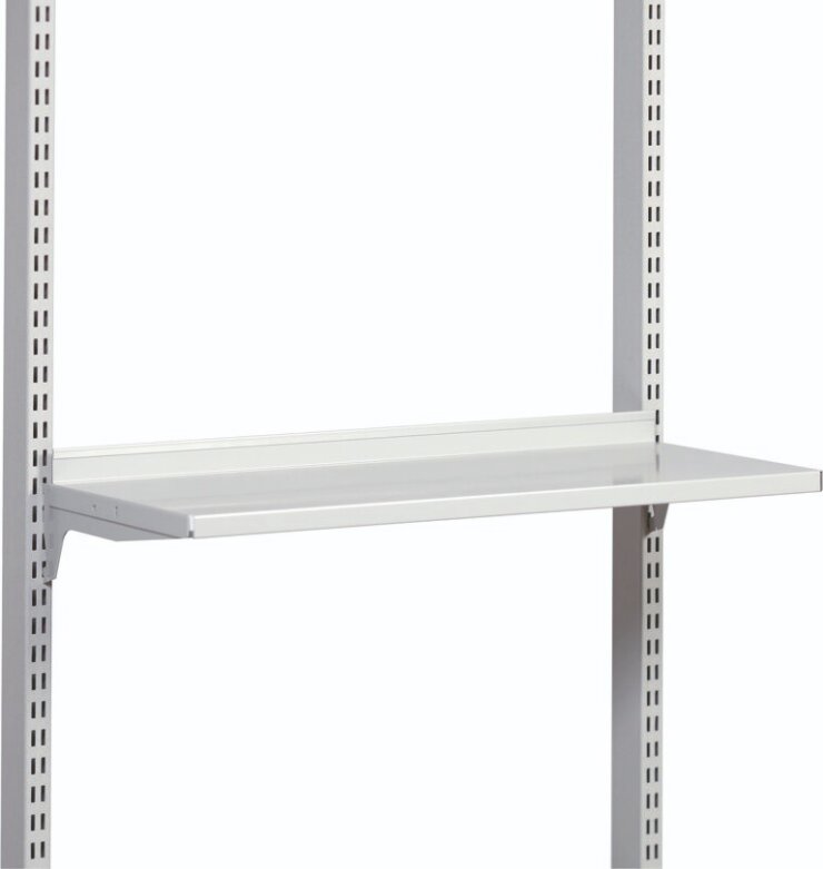 Shelf M750x300 mm for upright frame and tube, steel - Storit
