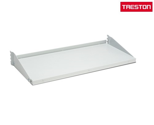 Tiltable shelf M900x300 mm for upright frame and tube, steel - Storit