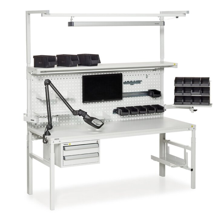Workbench with a shelf TPH715 1500×700 mm, adjustable hight - Storit