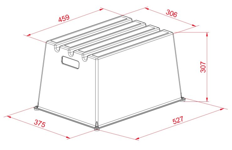 Turvaastmik H307 mm, kollane - Storit