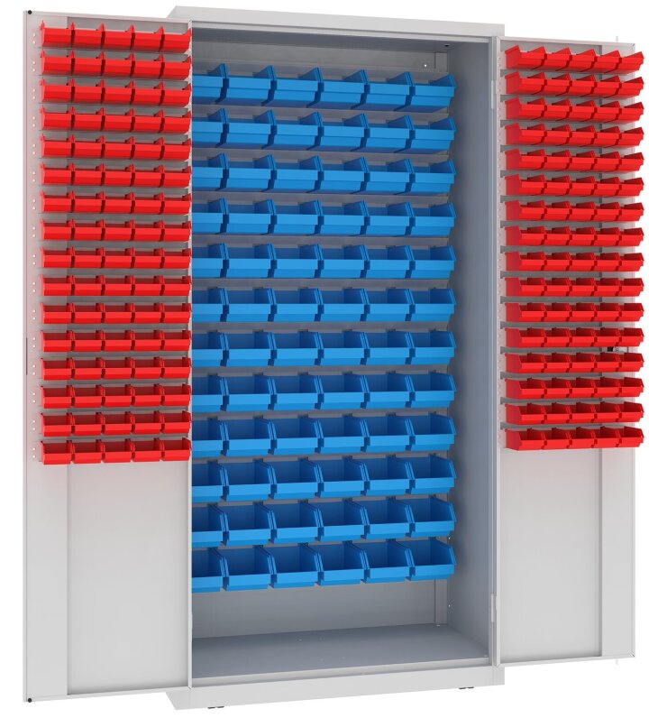 Tool cabinet Storit  Msw08s with plastic boxes, RAL7035/7035 - Storit